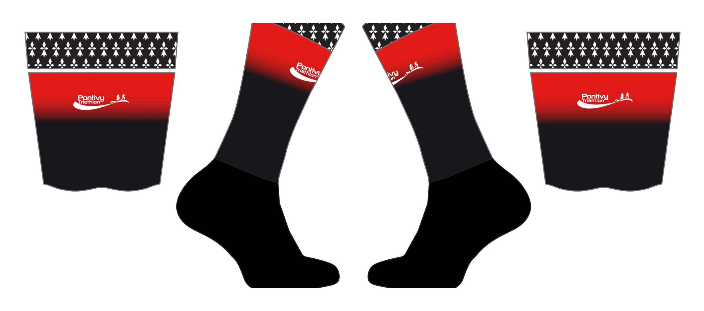 Chaussettes vélo Aero, vues droite et gauche